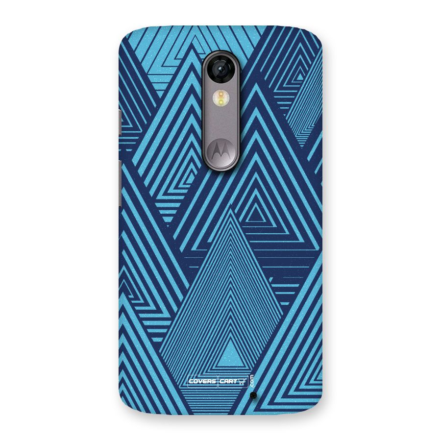 Geometric Blue Print Back Case for Moto X Force