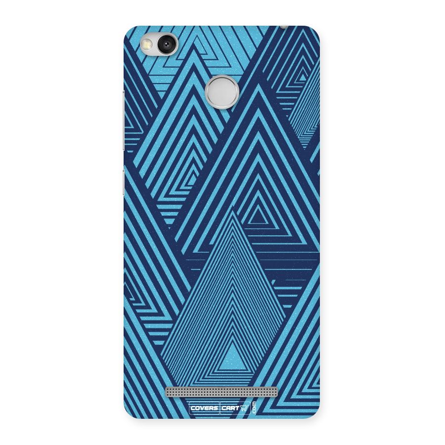 Geometric Blue Print Back Case for Redmi 3S Prime
