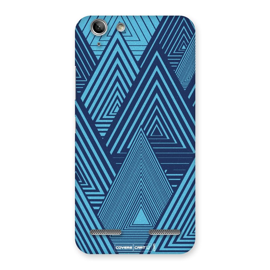 Geometric Blue Print Back Case for Vibe K5 Plus