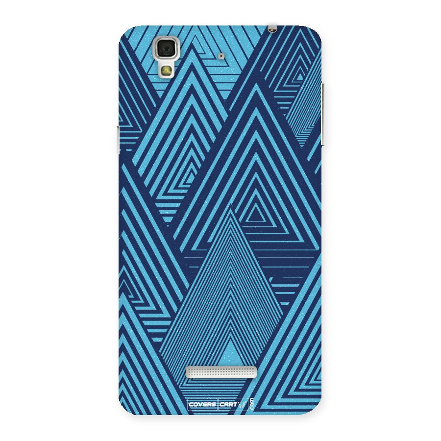 Geometric Blue Print Back Case for YU Yureka Plus