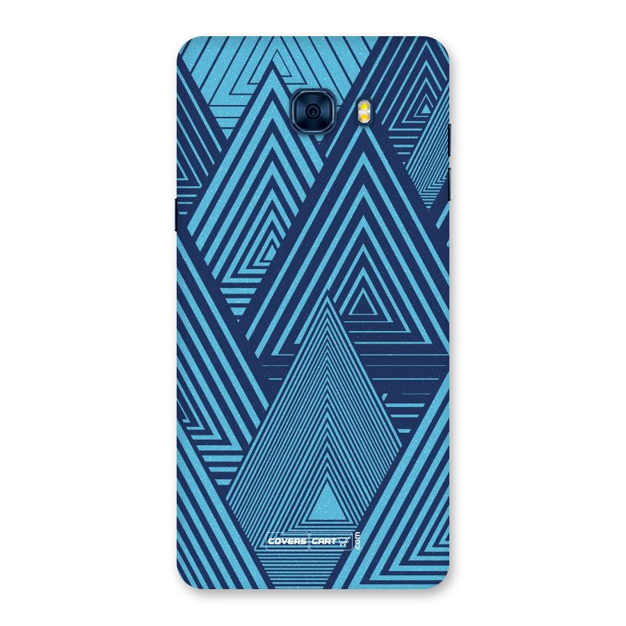 Geometric Blue Print Back Case for Galaxy C7 Pro