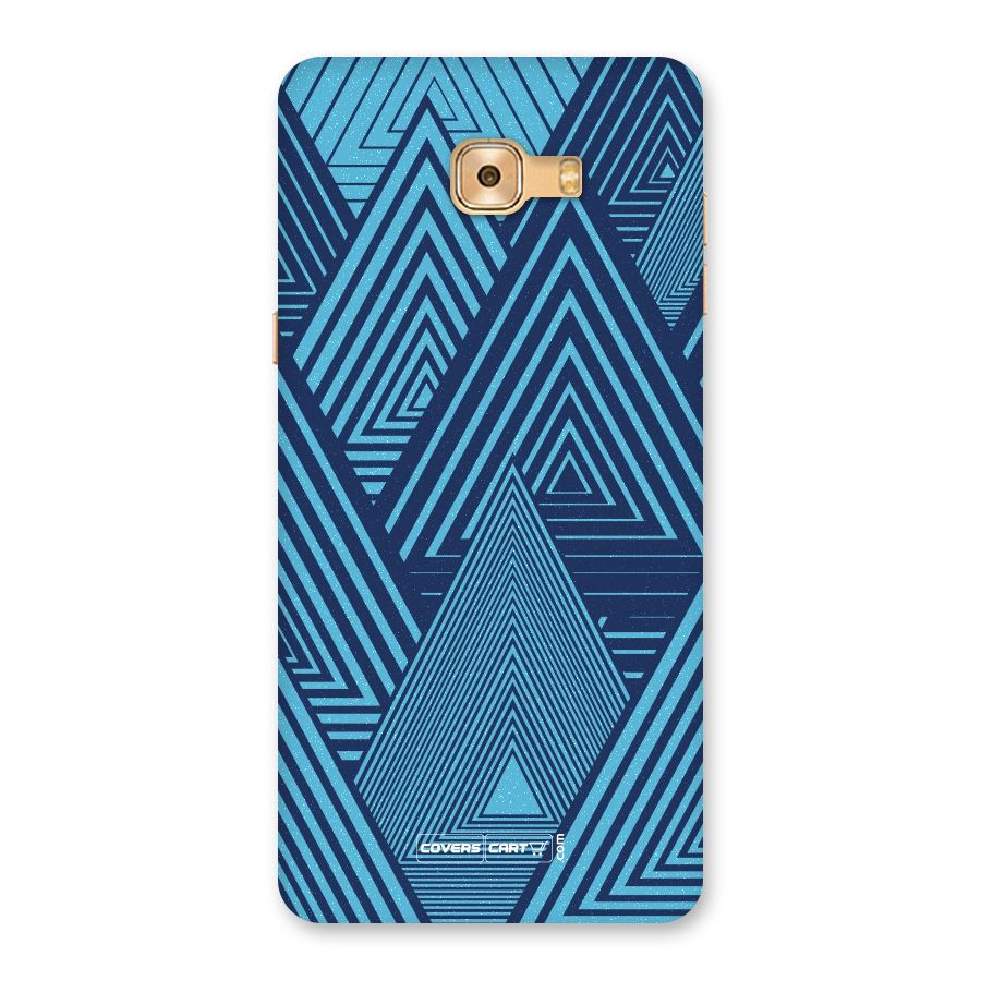 Geometric Blue Print Back Case for Galaxy C9 Pro