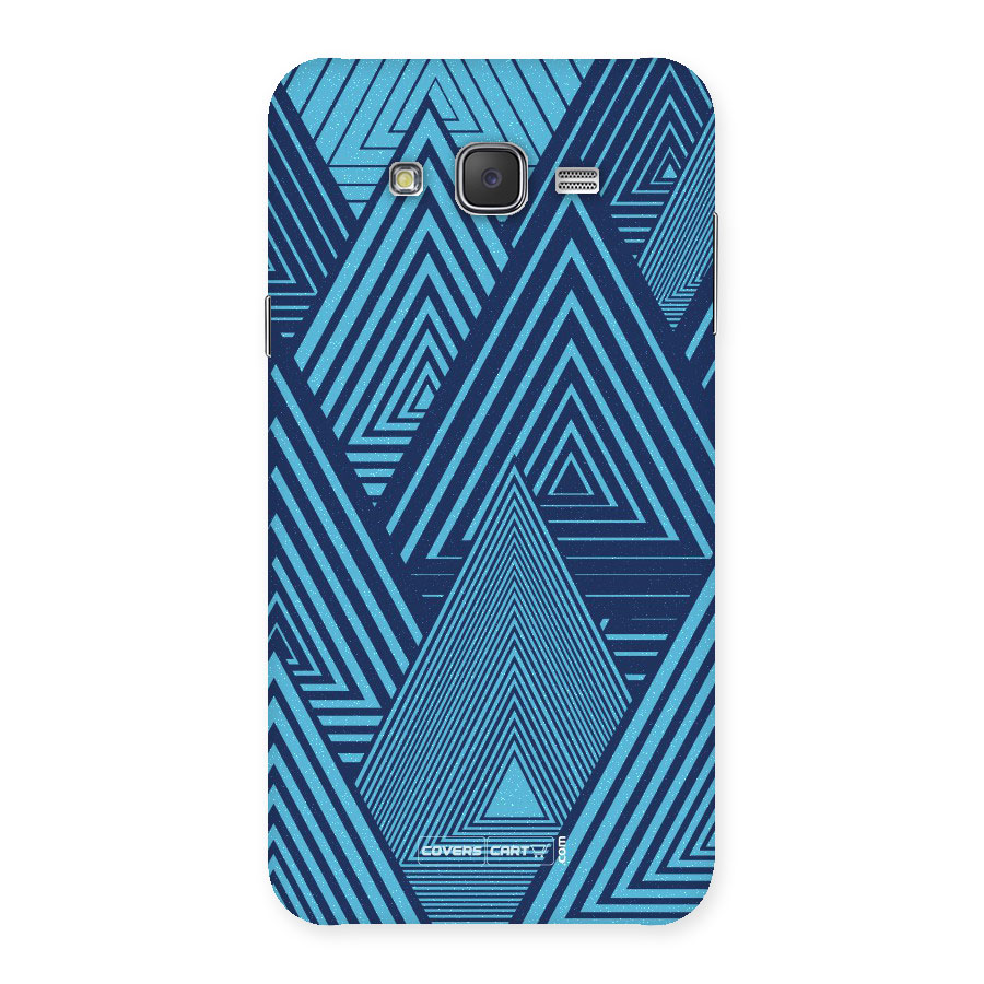 Geometric Blue Print Back Case for Galaxy J7