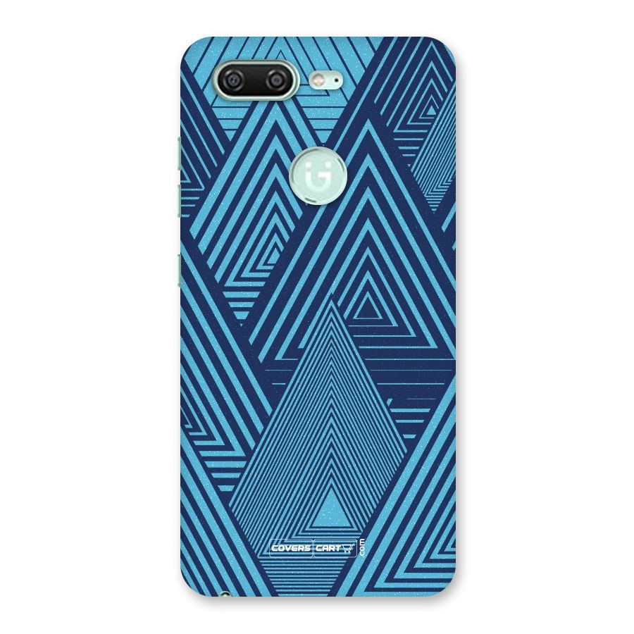 Geometric Blue Print Back Case for Gionee S10