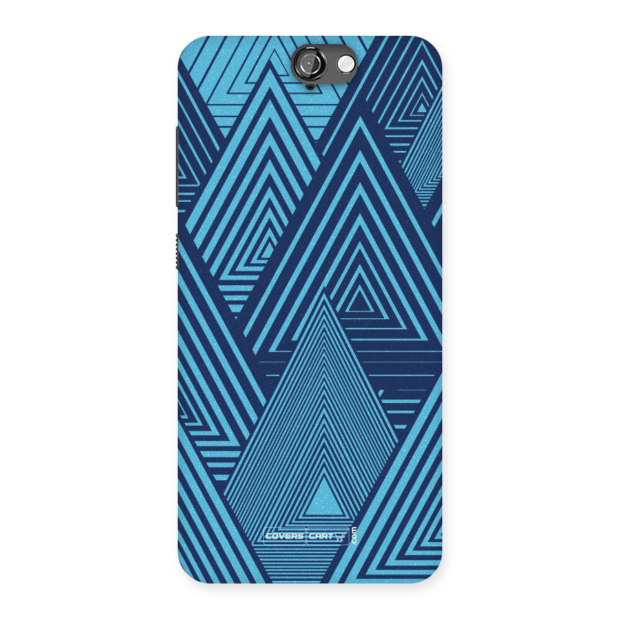Geometric Blue Print Back Case for HTC One A9