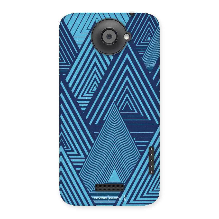 Geometric Blue Print Back Case for HTC One X