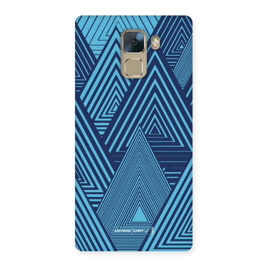 Geometric Blue Print Back Case for Honor 7