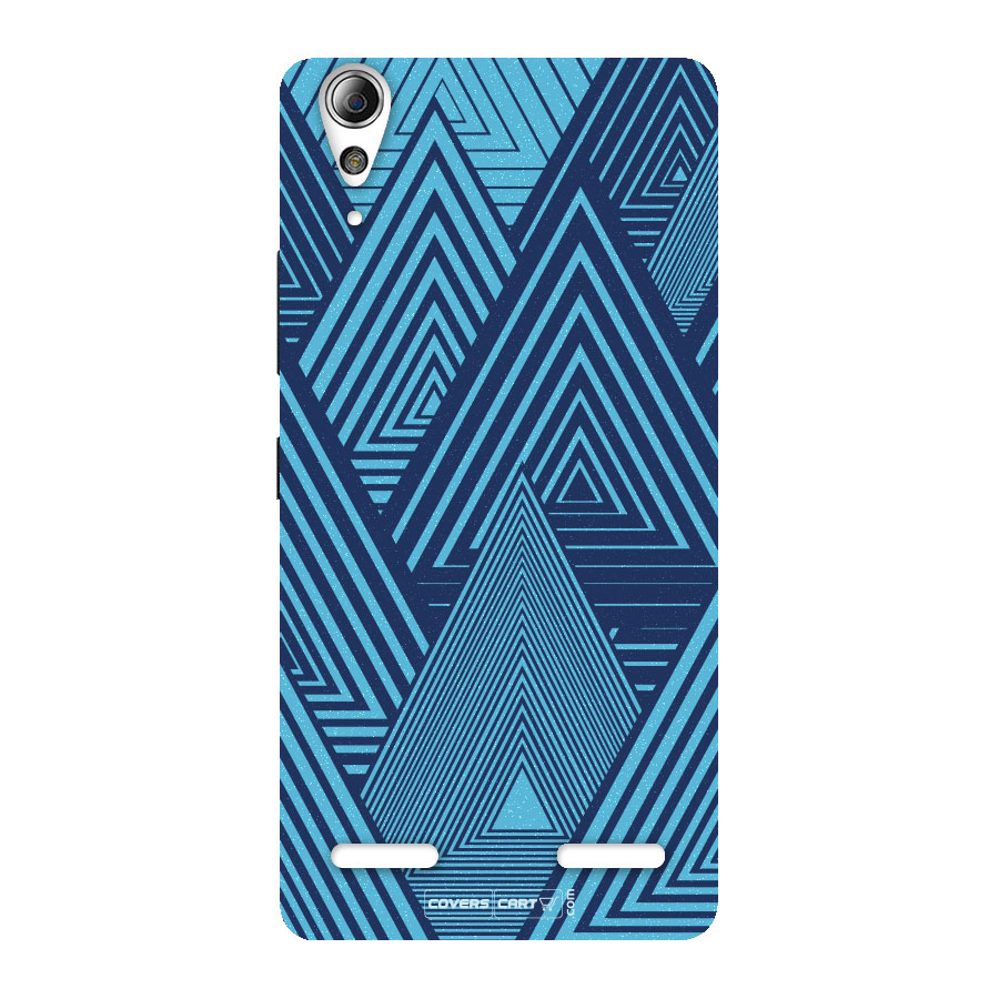 Geometric Blue Print Back Case for Lenovo A6000