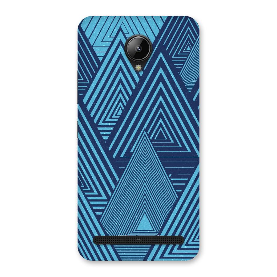 Geometric Blue Print Back Case for Lenovo C2