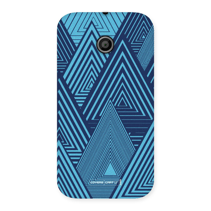 Geometric Blue Print Back Case for Moto E