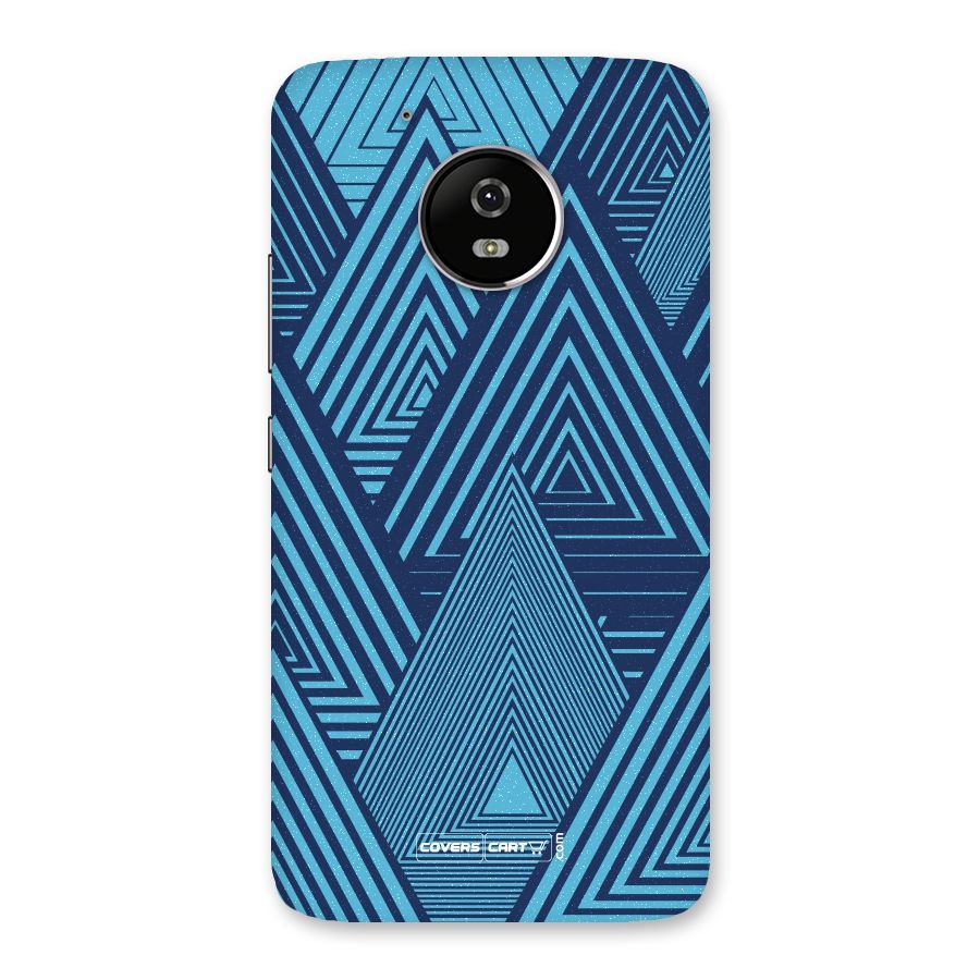 Geometric Blue Print Back Case for Moto G5