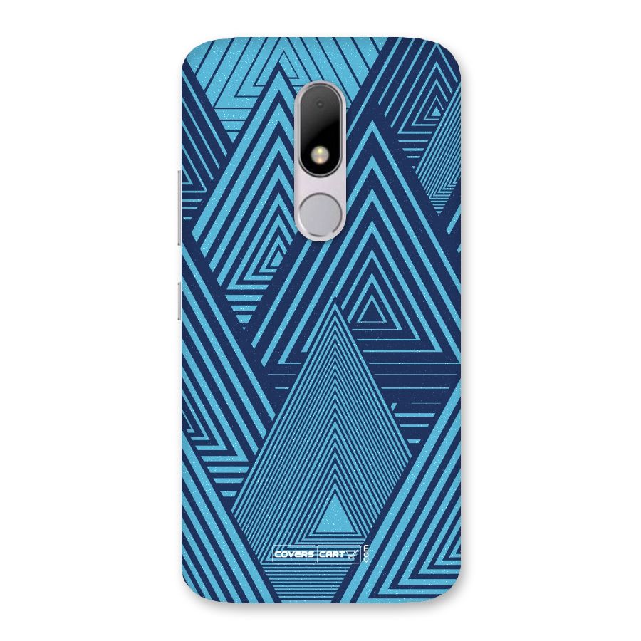 Geometric Blue Print Back Case for Moto M
