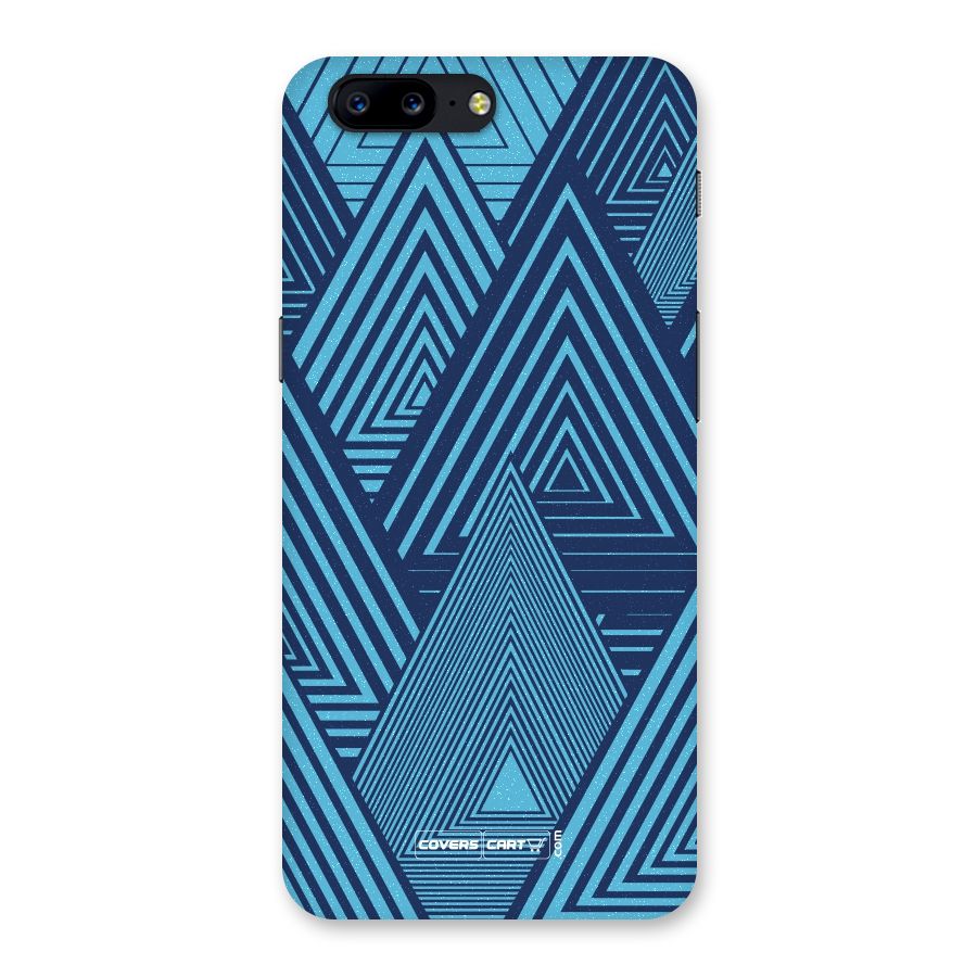 Geometric Blue Print Back Case for OnePlus 5