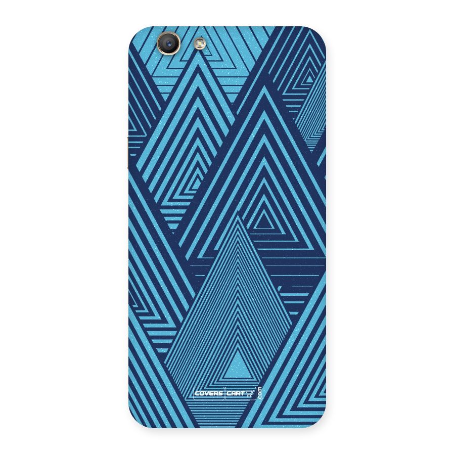 Geometric Blue Print Back Case for Oppo F1s