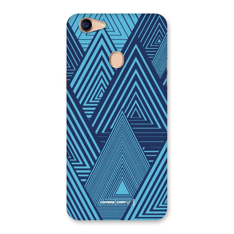 Geometric Blue Print Back Case for Oppo F5