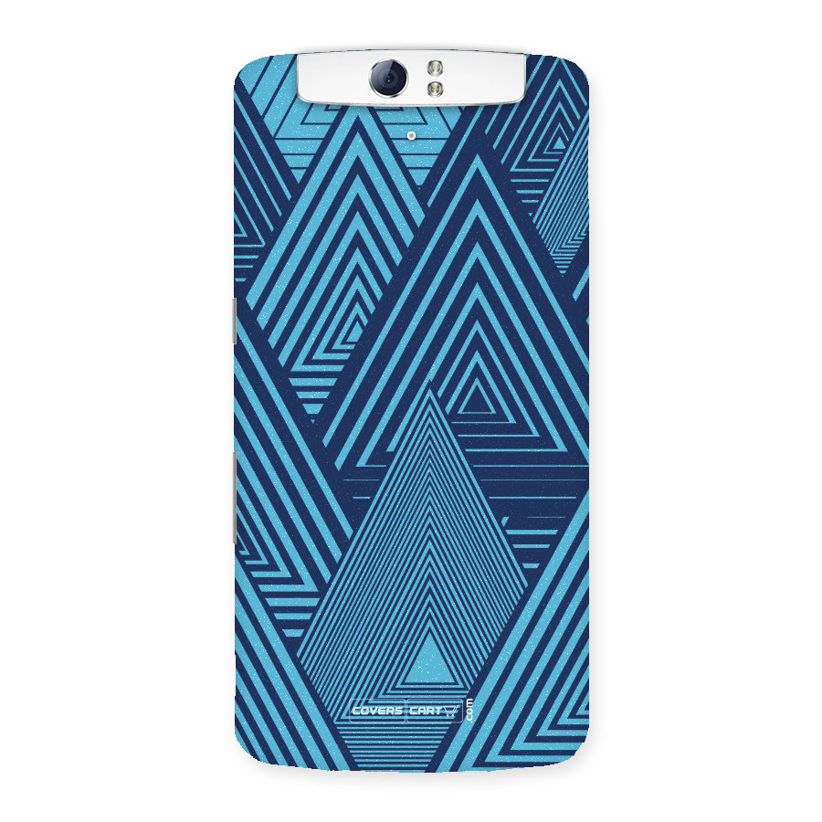 Geometric Blue Print Back Case for Oppo N1