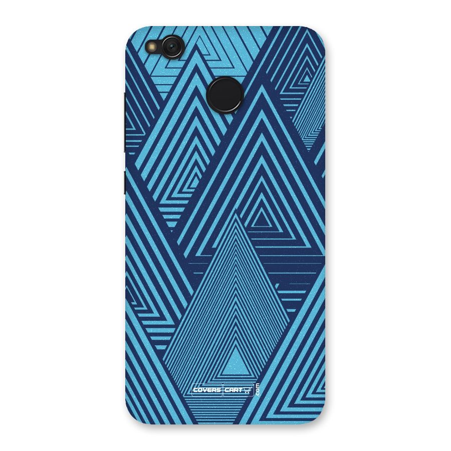 Geometric Blue Print Back Case for Redmi 4
