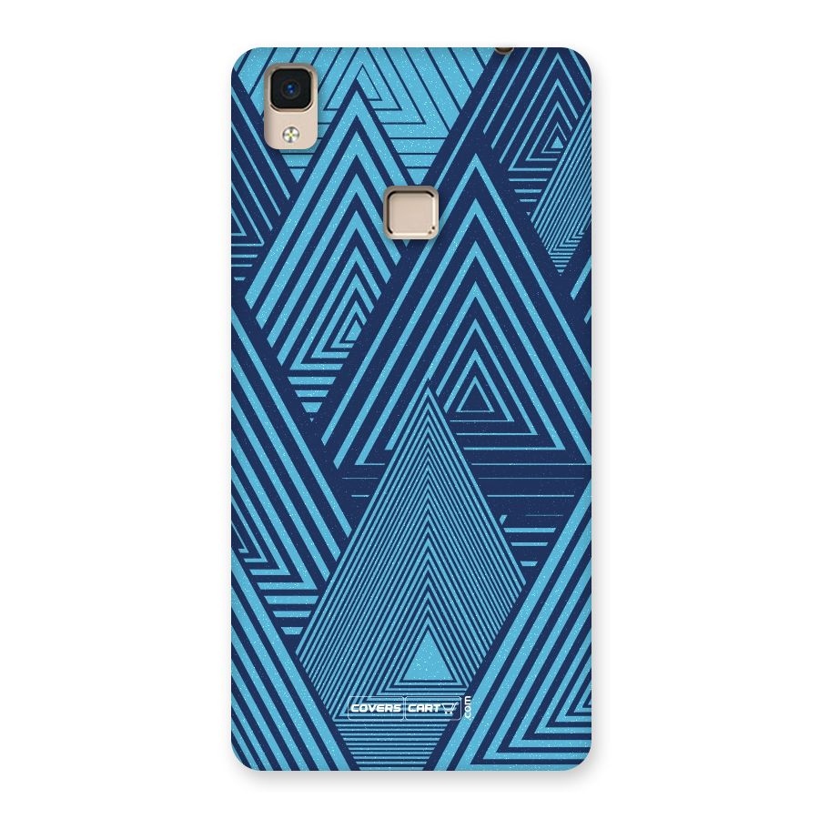 Geometric Blue Print Back Case for V3 Max