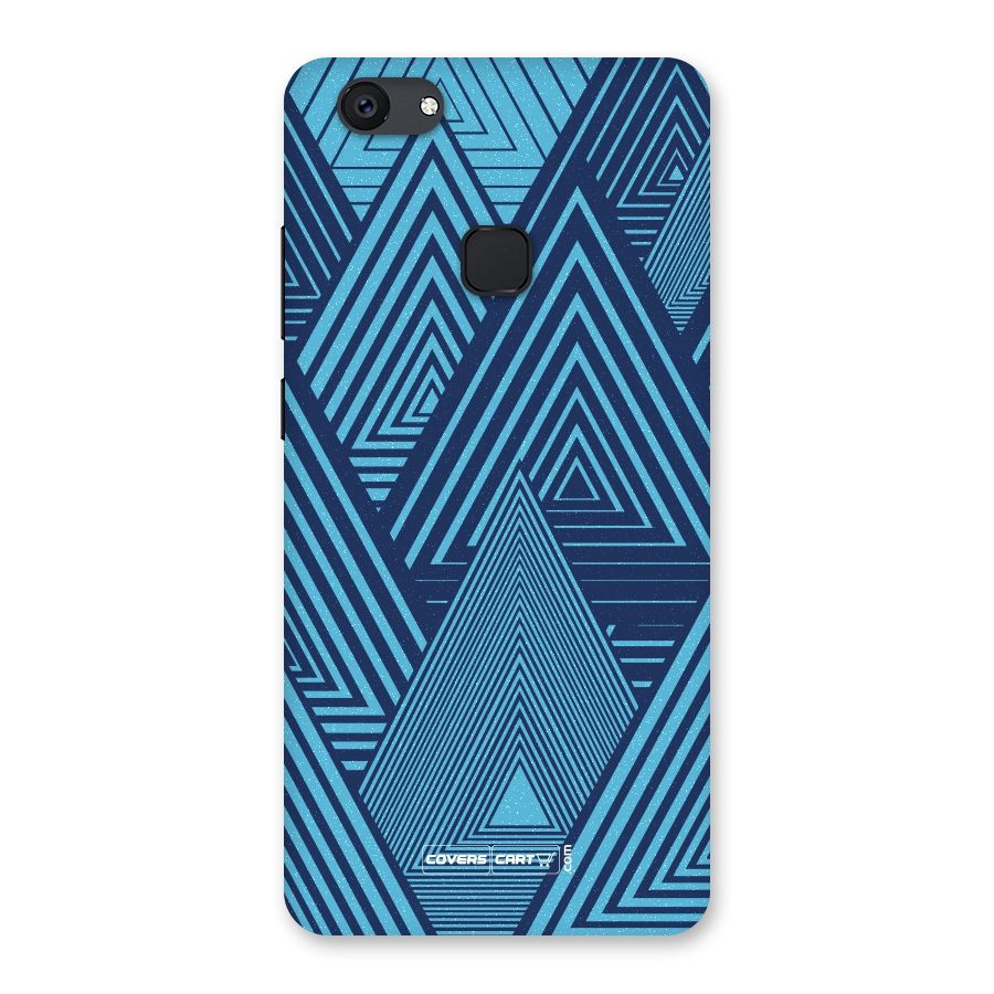 Geometric Blue Print Back Case for Vivo V7 Plus