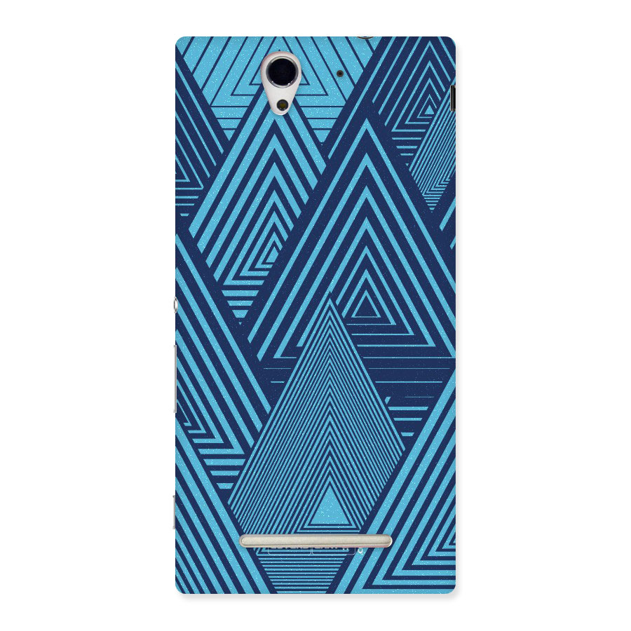 Geometric Blue Print Back Case for Xperia C3