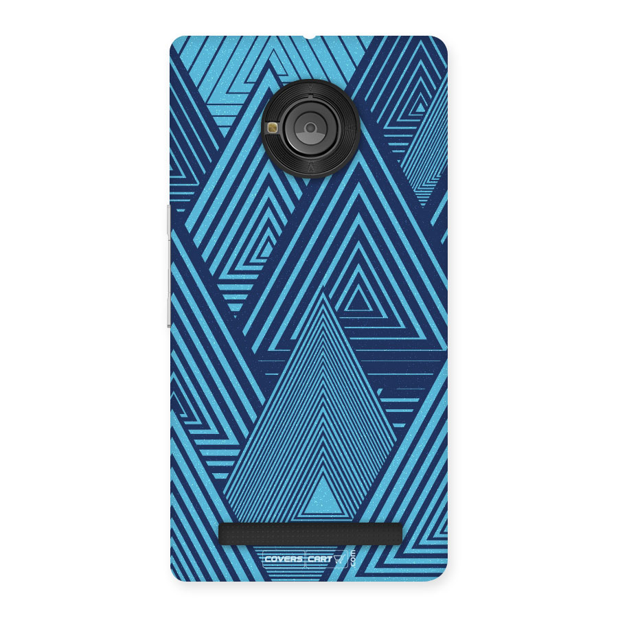 Geometric Blue Print Back Case for Yu Yuphoria