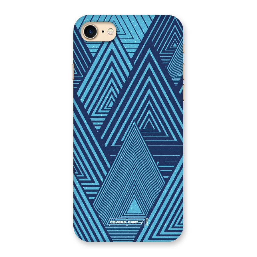 Geometric Blue Print Back Case for iPhone 7