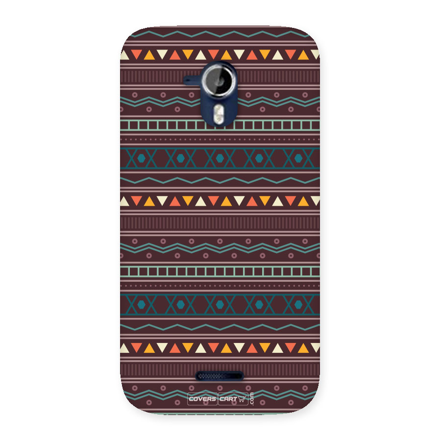 Classic Aztec Pattern Back Case for Micromax A117 Canvas Magnus