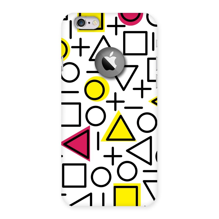 Geometry Pattern Back Case for iPhone 6 Logo Cut