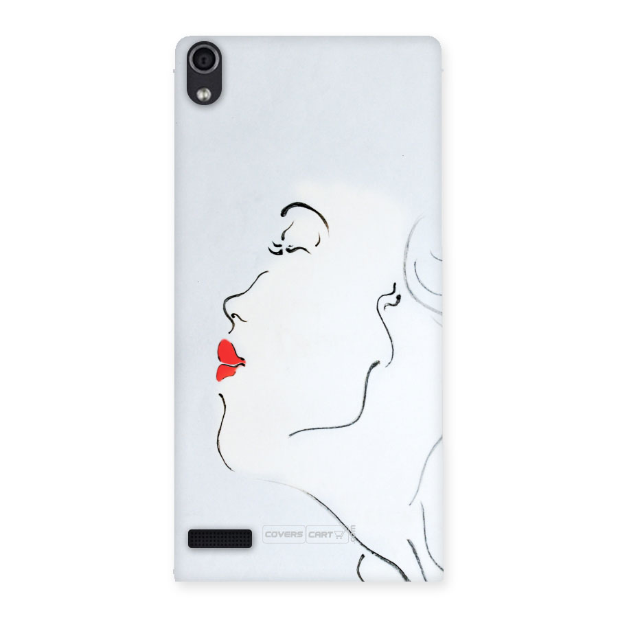 Girl in Red Lipstick Back Case Back Case for Ascend P6
