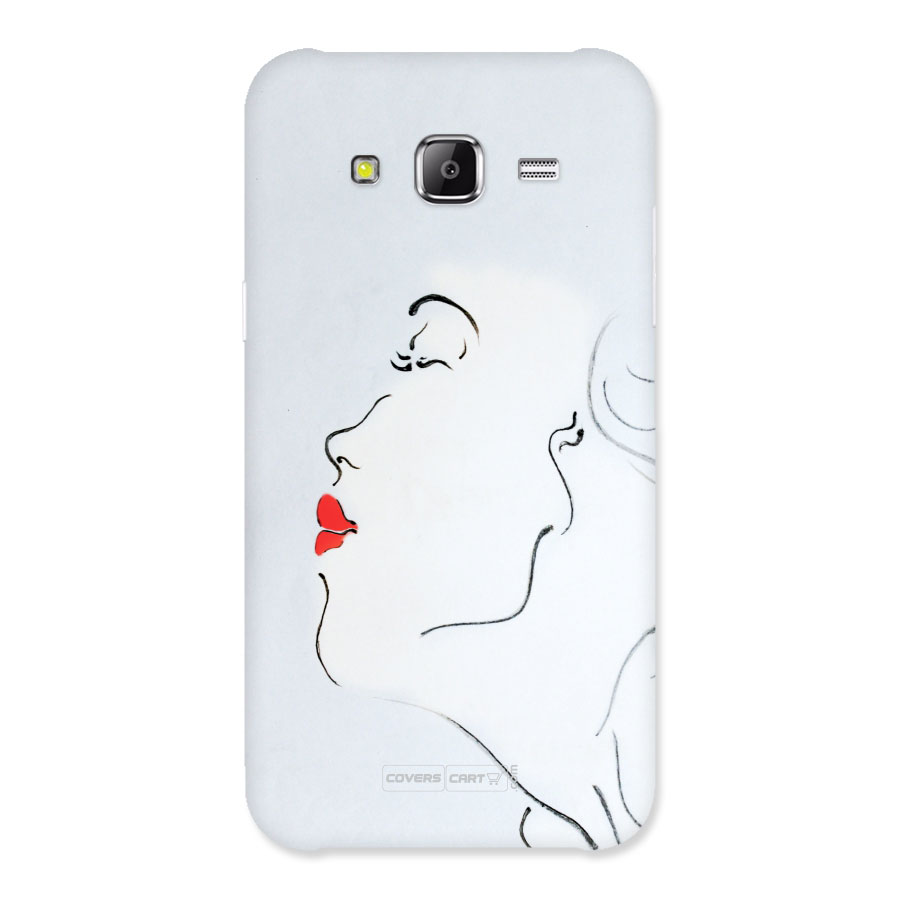 Girl in Red Lipstick Back Case Back Case for Galaxy J5