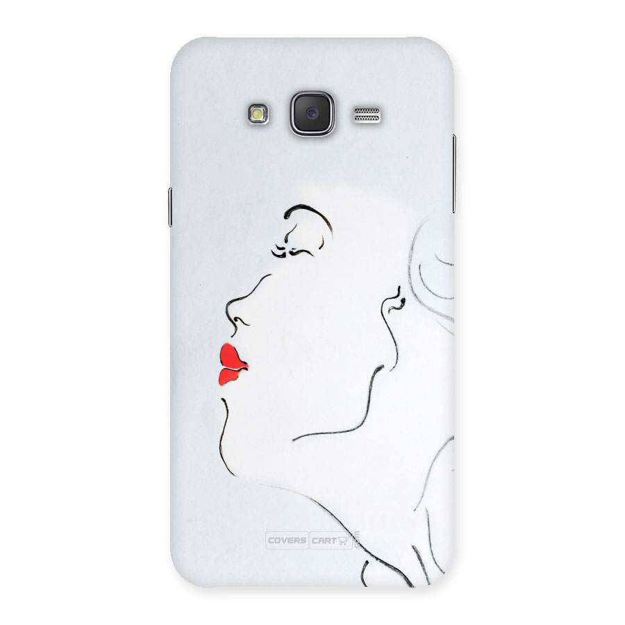 Girl in Red Lipstick Back Case Back Case for Galaxy J7