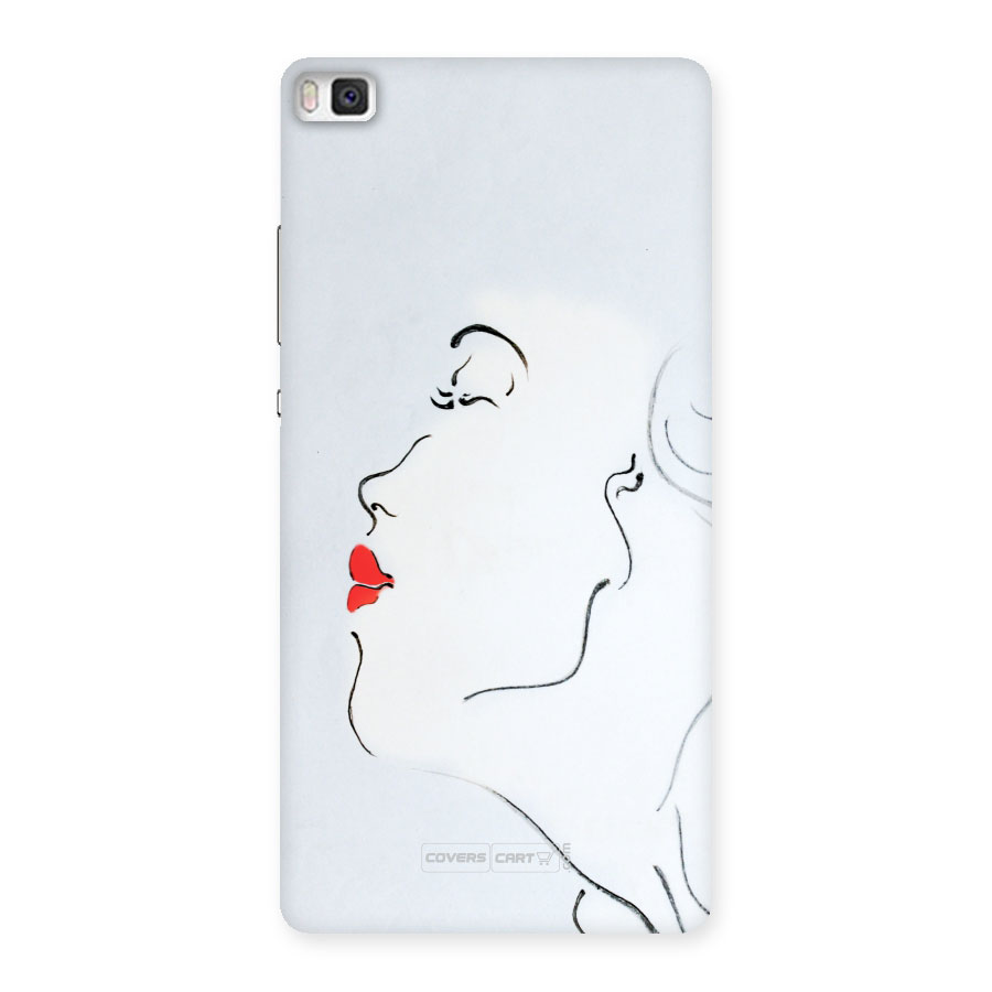 Girl in Red Lipstick Back Case Back Case for Huawei P8