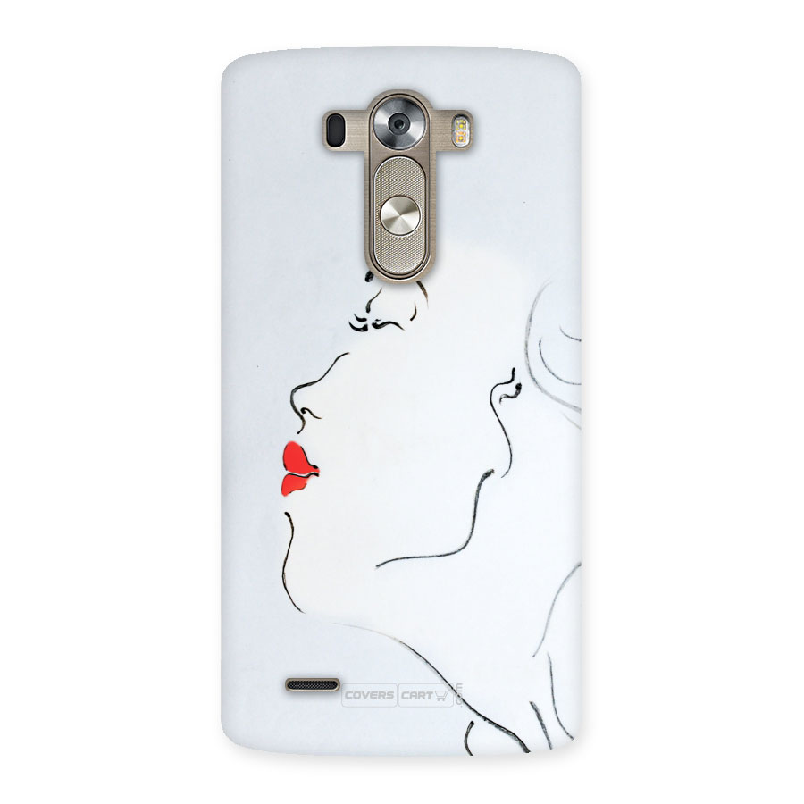 Girl in Red Lipstick Back Case Back Case for LG G3