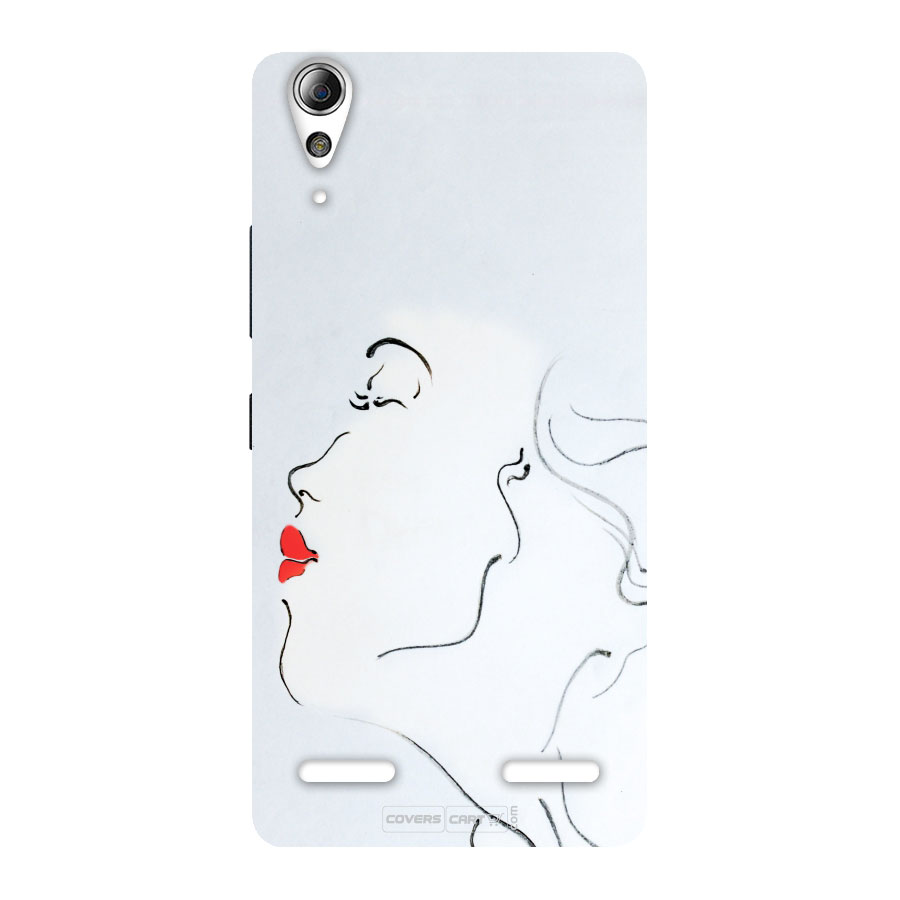 Girl in Red Lipstick Back Case Back Case for Lenovo A6000