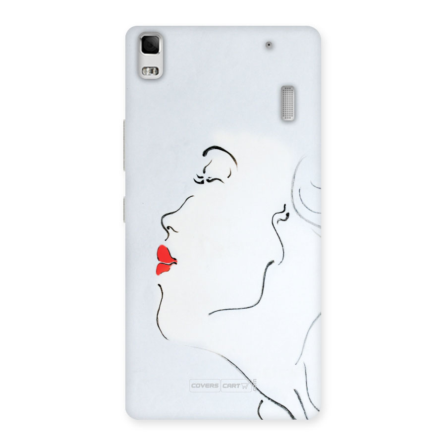 Girl in Red Lipstick Back Case Back Case for Lenovo K3 Note