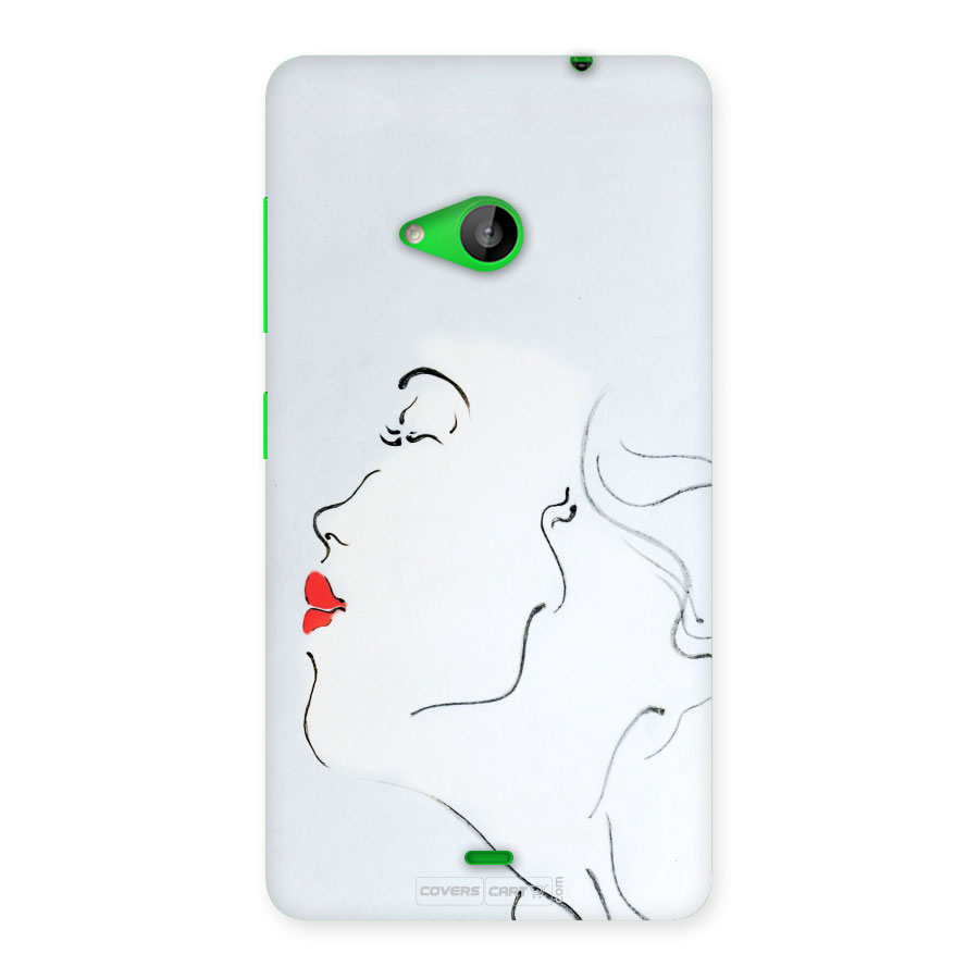 Girl in Red Lipstick Back Case Back Case for Lumia 535