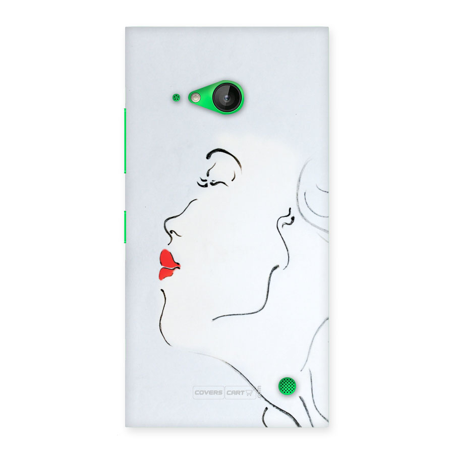 Girl in Red Lipstick Back Case Back Case for Lumia 730