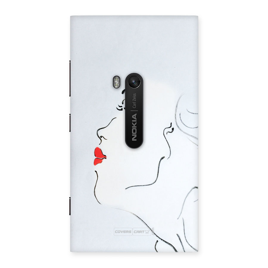 Girl in Red Lipstick Back Case Back Case for Lumia 920