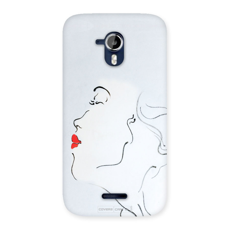 Girl in Red Lipstick Back Case Back Case for Micromax A117 Canvas Magnus