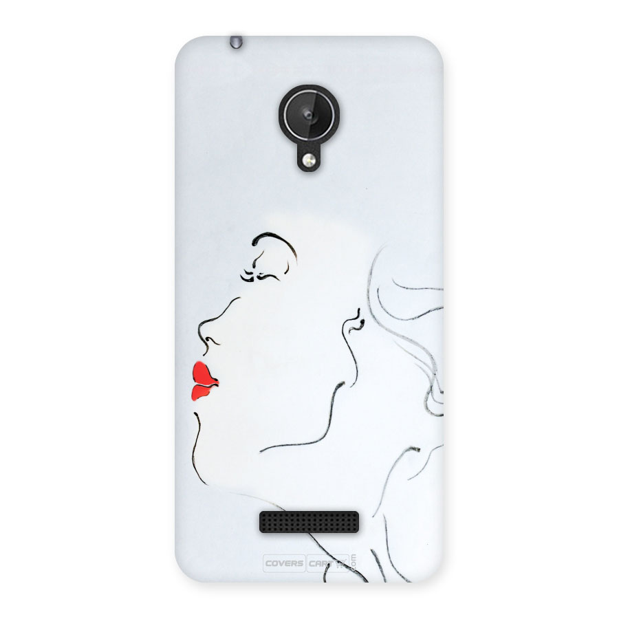 Girl in Red Lipstick Back Case Back Case for Micromax Canvas Spark Q380