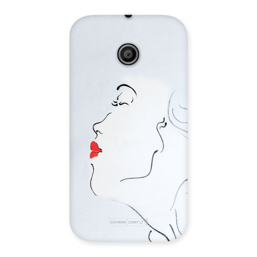 Girl in Red Lipstick Back Case Back Case for Moto E