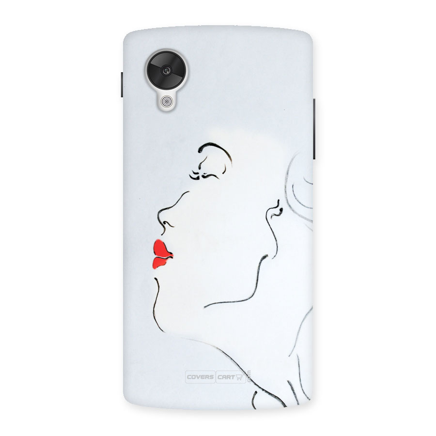 Girl in Red Lipstick Back Case Back Case for Nexus 5