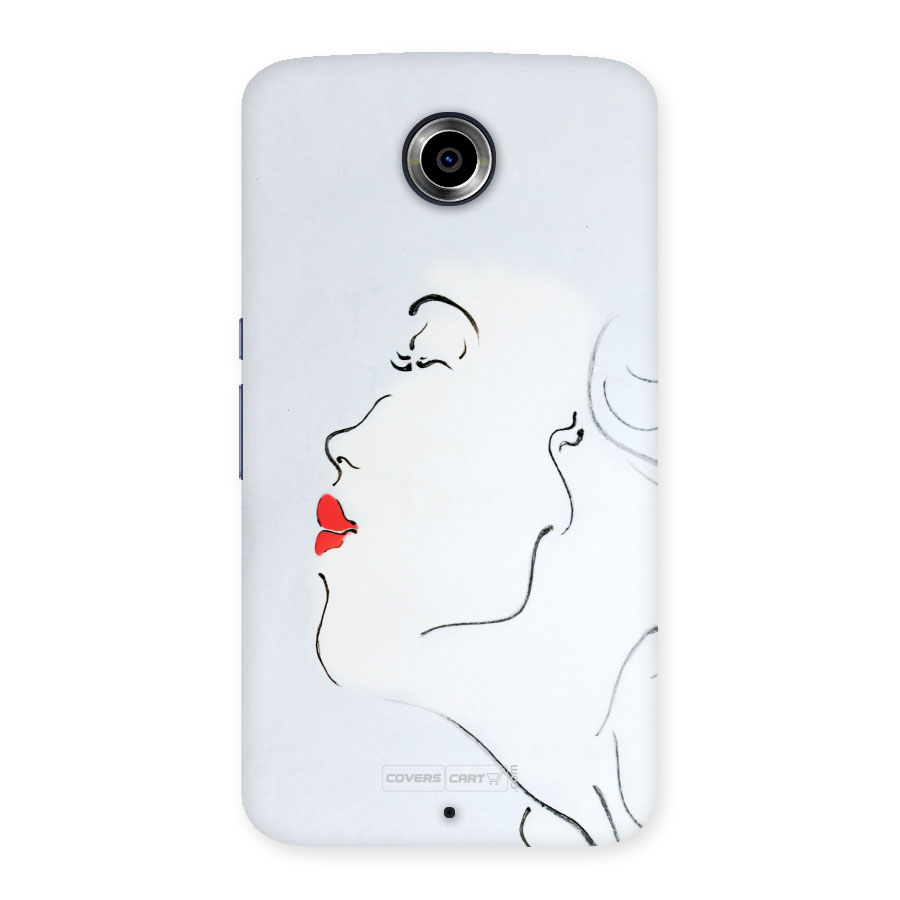 Girl in Red Lipstick Back Case Back Case for Nexus 6