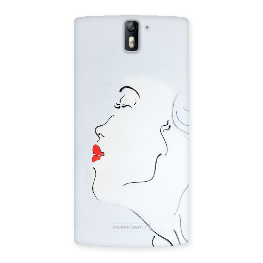 Girl in Red Lipstick Back Case Back Case for Oneplus One