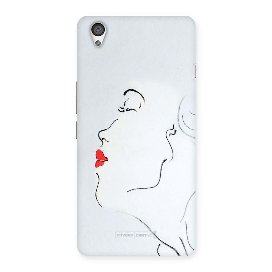 Girl in Red Lipstick Back Case Back Case for Oneplus X