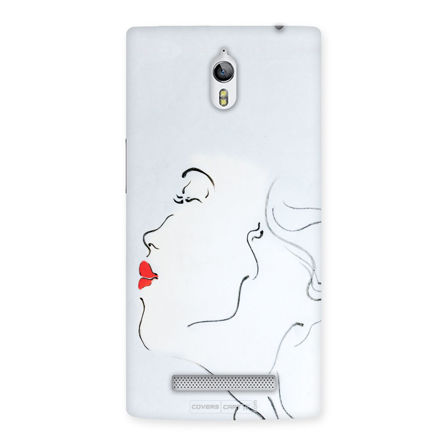 Girl in Red Lipstick Back Case Back Case for Oppo Find 7