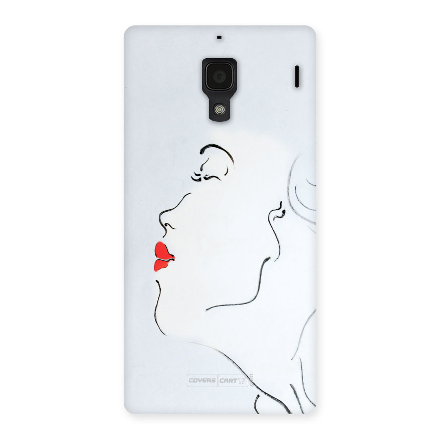 Girl in Red Lipstick Back Case Back Case for Redmi 1s