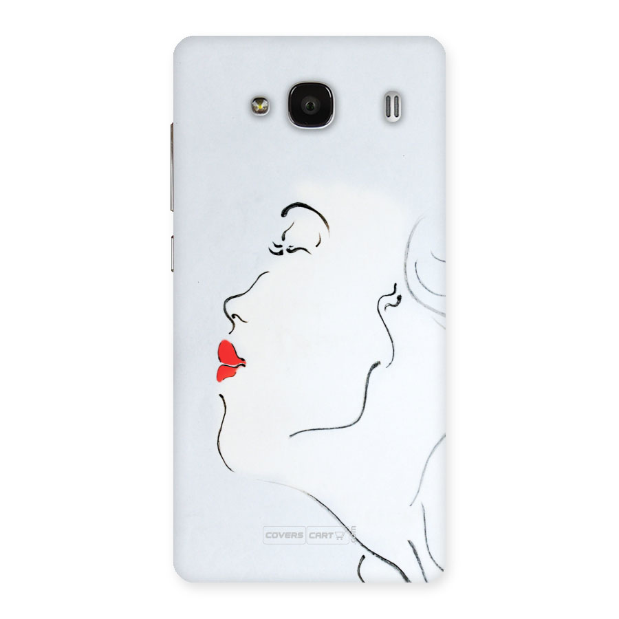 Girl in Red Lipstick Back Case Back Case for Redmi 2