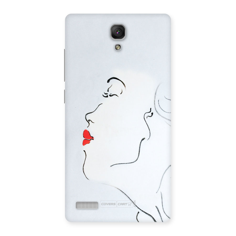 Girl in Red Lipstick Back Case Back Case for Redmi Note