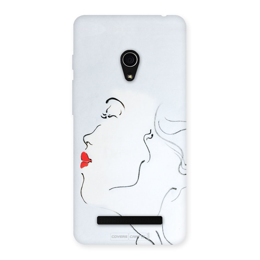 Girl in Red Lipstick Back Case Back Case for Zenfone 5